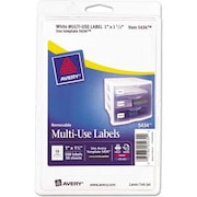 AVERY Avery® Print or Write Removable Multi-Use Labels, 1 x 1-1/2, White, 500/Pack 5434